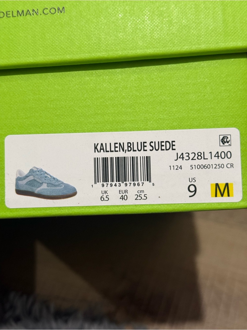 Sam Edelman Kallen Blue Suede Sneakers